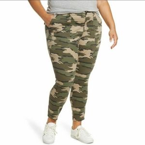 Caslon camo utility pants 20 olive green camouflage 20 ankle plus size